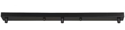 AstrizLamp 3 Agujero Embellecedor Lampara Techo 50cm Rectangular Roseta de Techo de Metal Negro Hierro Cubierta Lámpara de Techo 3 vía Fijación al Techo con Accesorio para plafones lámparas colgantes