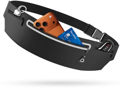 Alyvisun Ceinture de Course Résistante à l'eau pour Femmes et Hommes | (Compatible avec iPhone 17/16/15/14/Pro Max), Grande Capacité Running Belt, Idéale pour la Course, la Randonnée et les Sports