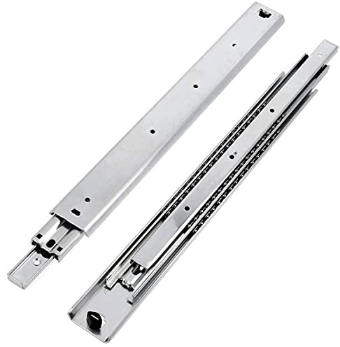 GTV - Set de Guias Correderas para Cajones de Extracción Total 53.9 x 950 mm, Acero Galvanizado de 2 mm, Correderas Telescopicas, Rieles Cajones Soporta hasta 100 kg, Rieles para Cajones - 2 Piezas