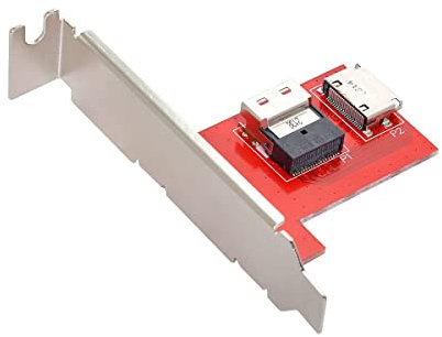 Cablecc PCI-Express 4.0 Slimline SAS SFF-8654 to Oculink SFF-8611 SFF-8612 PCBA Female Adapter with Bracket