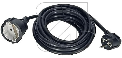 Verlängerungskabel Verlängerungsleitung * verschiedene Modelle, Farben, Längen und Anwendungsbereiche verfügbar * (5 m, schwarz Schuko)