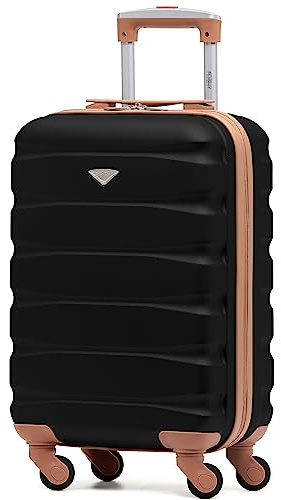 Flight Knight Cabin Suitcase 55x35x20, Carry On for Over 100 Airlines Like Ryanair, EasyJet, British Airways, Virgin Atlantic Lightweight Small Durable Cabin Bag, ABS Hard Shell, Hand Luggage