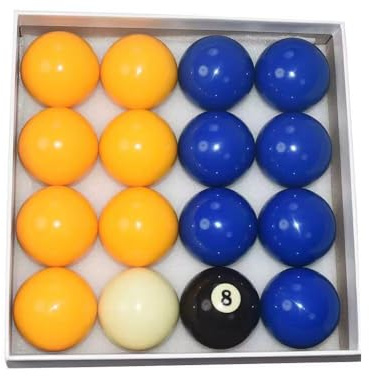 TGA Sports Billiard Balls Blue and Yellow Billiards/Pool Ball Set 2-1/4 Inch(57mm)