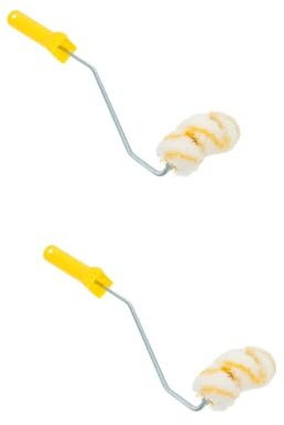 MAGICLULU 2 Rodillos De Pintura con Diseño De Arco para Tuberías Cepillos contra Incendios 3 Ruedas Cepillos De Pintura Tubulares para Andamios Y Tuberías De Gas.