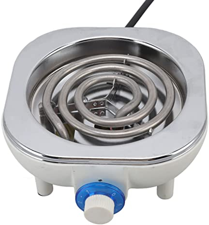 FLEXMAN Fornello Elettrico Singolo, Fornello Elettrico Portatile da 500 W, Bruciatore Elettrico a 5 Modalità di Potenza per Cucina, Ufficio e Dormitorio, Spina UE da 220 a 240 V