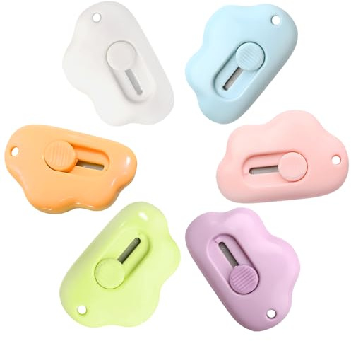 YHT 6PCS Mini Art Knives Box Opener in Assorted Colors for Letter Opening and Paper Cutting,Portable with Sharp Blade,Stationery for School,Home and Office