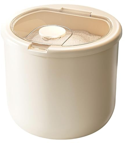 Barattolo di riso, contenitore per la conservazione del riso per uso domestico sigillato, distributore di riso in plastica di grande capacità con coperchio di bloccaggio e misurino 15KG