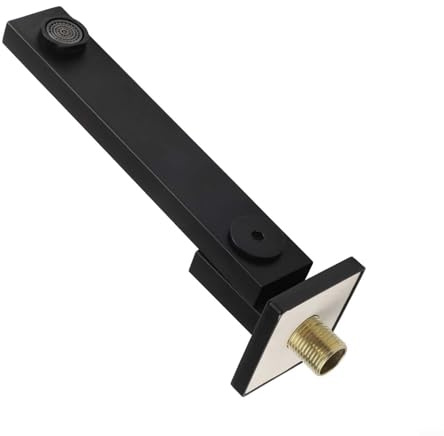 Wall Mounted Concealed Bathtub Faucet with 180 Degree Swivel Spout, Foldable Nozzle and Stainless Steel Construction for Modern Bathroom, Space Saving Bath(Black)