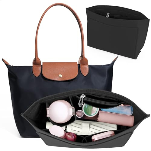 gexuamz Organisateur de Sac à Manches Longues, Organiseur de Sacs à Main Pour Femmes, Organiseur de sac à Main en Feutre, pour les Sacs à Main et de Transport (Noir, M)