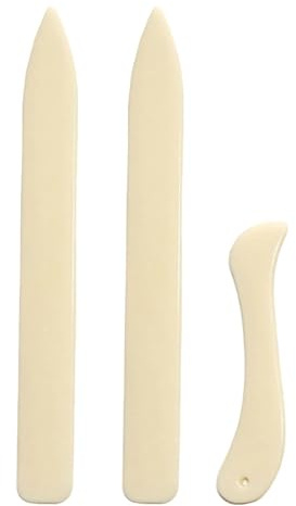 3PCS Paper Creaser Set, Curved and Straight Bone Folders - Scoring Tool, Bone Folder for Paper Folding - Papers Scoring Tool for Folding Papers Crafting Scrapbooking, Leathercrafts Bookbinding