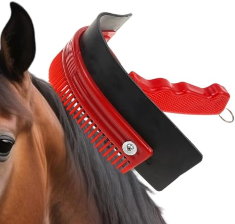 Horses Currykam Ergonomic Hand Model Horse Brush Squeegee | Easy To Operate Sweat Scraper for Body Hoof Scraping Washing Care and Cleaning Stable Equestrian Cats