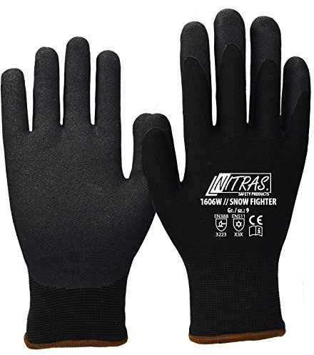 12 Paar NITRAS Snow Fighter Winterhandschuhe 1606W, gesandete Nitrilbeschichtung, Größe:11 (XXL)