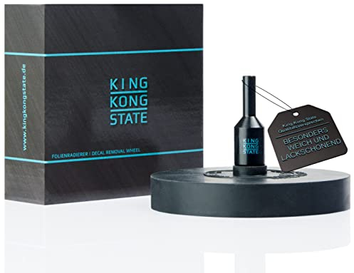King Kong State Folienradierer zur Entfernung von Folien und Aufklebern auf Autos und Motorrädern - schwarzer Radierer für Akku-Bohrmaschinen