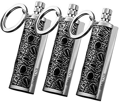 BIASTNR Permanent Match Matchstick Fire Starter - 3 Pack, Keychain Flint Metal Immortal Lighter, Kerosene Refillable Lighter Waterproof Emergency Survival Gear, black