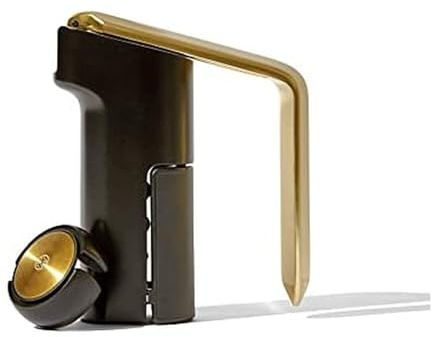 RBT Vertical Lever Corkscrew Wine Opener with Foil Cutter and Extra Spiral, Black