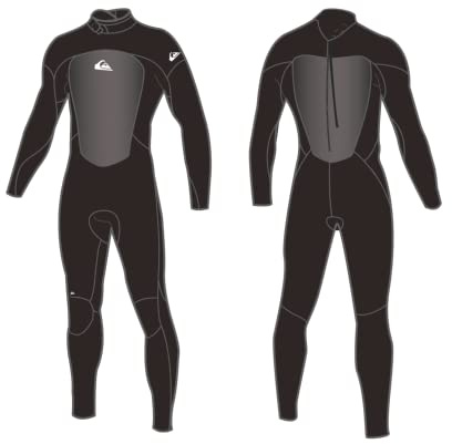 Quiksilver Boys 4/3 Prologue Back Zip GBS Wetsuit - Black | 10