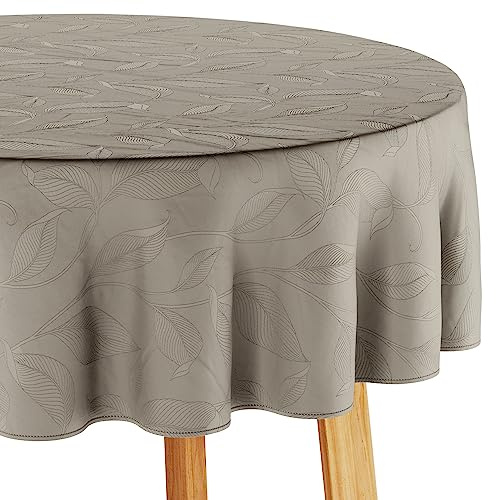 Filumi Nappe Ovale 140x200 cm Beige Rembourrée extérieur intérieur Motif végétal Amalu