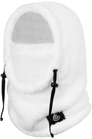 Gisdanchz Passamontagna Donna, Scaldacollo Donna Balaclava Ski Mask, Passamontagna Moto Scalda Collo Invernale Uomo Sci, Bianco