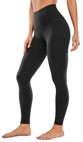 CRZ YOGA Womens Butterluxe High Waisted Yoga Leggings 28 - Double Seamed Buttery Soft Comfy Athletic Gym Workout Pants Black Small