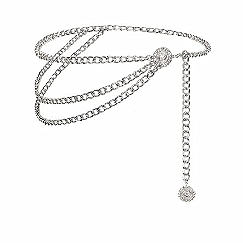 Taillenkette Pirat, Multilevel Bauchkette Damen Pirat Piratenkette Kettengürtel, Einstellbar Hüftkette Ketten Zubehör für Frauen und Mädchen