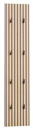 Lomadox Garderobenpaneel Flur Garderobe Hakenpaneel Wandpaneel Kleiderhaken Kleiderständer Akustikpaneel Optik modern in Eiche Natur