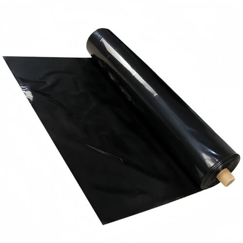 Pond Liner HDPE Pond Membrane, Preformed Garden Fish Ponds Liners, for Water Feature Landscaping Streams Fountains Black Flexible Underlay 1/2/3/4/5/6/7/8/9/10M Long(7x8.0M)