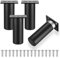4 Stück 12cm Möbelfüße, Alulegierung Möbelfüsse, Schrankfüße, Sofabeine, Schrankbeine, Möbelbeine für Stühle Tisch Schrank Schreibtisch Regal Couch Sofa Füße Beine mit Schrauben(Schwarz)