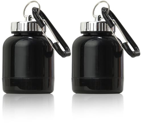 XPEX 2 piezas 100ml protein shaker botella para proteinas gimnasio embudo de proteína en polvo Con mosquetón Adecuado para entusiastas del fitness