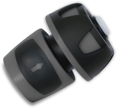 YourCasa 1 x Hose Connector Coupling - 3/4 Inch (19 mm) with Aquastop Hose Coupling for Garden Hose Connection Quick Coupling Hose Adapter (Anthracite)