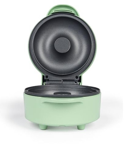 Giles & Posner Doughnut Maker – Máquina de Donuts Grande, Revestimiento Antiadherente Sin PFAS, Fácil de Limpiar, Tamaño de Placa de 12,5 cm, Luces Indicadora