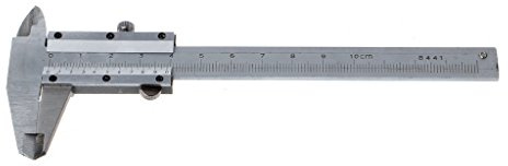 Vernier Caliper 0-100mm Guage Pocket Stainless Steel Metric Machinist Vernier Caliper Digital Measurement Sliding Gauge Cutter Ruler Double Scale Display Micrometer Waterproof Millimeter Step