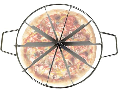 Ahuuen Cortador de Tarta de Queso | Marcador Porciones Rebanador Tartas - Herramientas de Cocina de Acero Inoxidable 6/9/10 Porciones para Panadería Doméstica Cafetería Restaurante