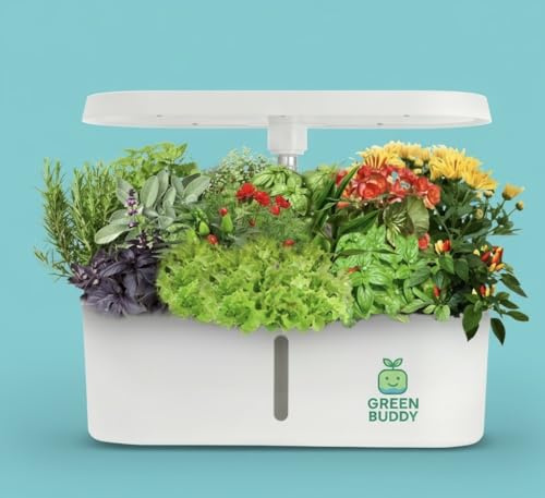 Genérico Kit de Sistema De Cultivo Hidropónico Interior, Luz LED de Crecimiento Automática, Altura Ajustable, Tanque de Agua Grande | Jardín de Interior | Hidroponia