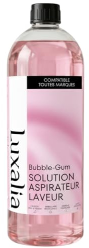 Solution Aspirateur Laveur Bubble-Gum - Compatible Toutes Marques - Nettoyant Sol - Nettoie, Parfume, Sèche Rapidement et Ne Mousse Pas - 1 Litre - LUXALIA