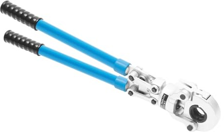 PEX-pressverktygsset med 9 avtagbara matriser, presstång, trådhylsor, set för 12–28 mm rör, hydrauliska tänger 360° vridbart huvud, sexkant presstång