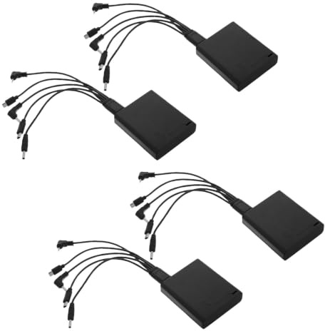 Amosfun 4pièces Boîtier Alimentation Externe pour Serrure Électronique de Coffre-Fort avec Prises Bloc de Batterie de Secours AA pour Porte Sécurisée et Systèmes Électriques Urgence