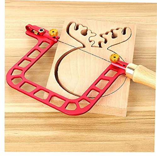 GGRICHYI Manual Wire Saw, Flower Saw, Hand Saw Artifact, Multi-Function Jig Saw, DIY Woodworking Tool Fretsaw, Red