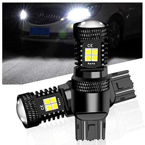 7443 LED Bulb White Daytime Running Light Bulbs T20 Reverse Light Bulb 7444NA Front and Rear Turn Signal Light For Car Back Up Light Tail Light Bulbs Brake Light Bulbs 2PCS