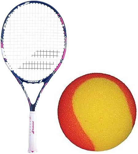 Babolat B'Fly Girl's 19 Junior Tennis Racquet Bundled with 3 Red Foam Kids' Teaching Balls