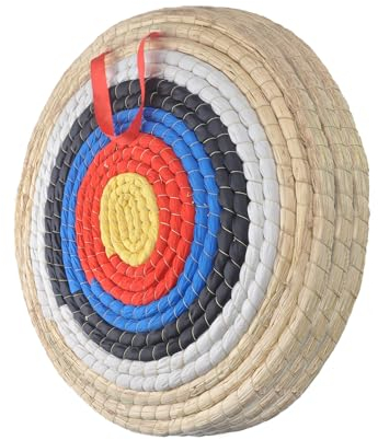 Zielscheibe Bogenschießen, Handgefertigte Bogenschießscheiben aus Stroh. traditionelle Strohscheibe für Pfeil und Bogen, geeignet für Recurve-Bögen - Langbogenscheibe - Einsatz im Freien(3 Layers)