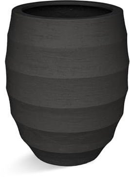 Luca Lifestyle Pflanzkübel Bordo Tall Balloon Earth Rund Fiberglas *5 Jahre Garantie* - 40x40x50 cm - Premium Qualität - F7913