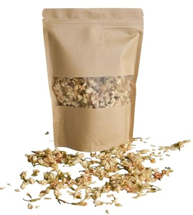 100% natürliche Blumen, getrocknete Rosenblüten, Rose, Jasmin, rote Rosenblätter, Lavendel, vegan Blumenmix, Blumenkonfetti, Wellness, Deko, Hochzeit, Rosenknospen (Jasminblüten)