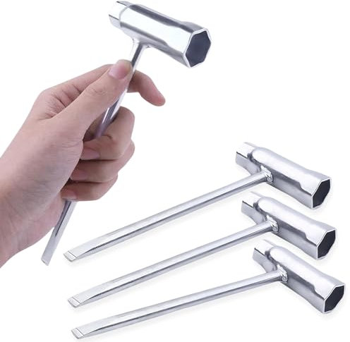 JOZMMZEOOA 4 Pezzi Motosega Set Cacciaviti Professionali, Motosega Cacciavite 13×19MM Forma a T Set Chiavi a Bussola Chiavi a Tubo Brugole Kit,per Candele di Accensione Motoseghe Tosaerba