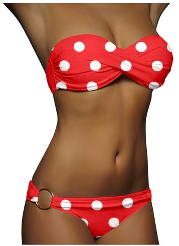 Générique Maillots de Bain 2 Pièces Femme Été Push Up Bandeau Ensembles Bikini Set Plage Swimsuit Swimwear Beachwear
