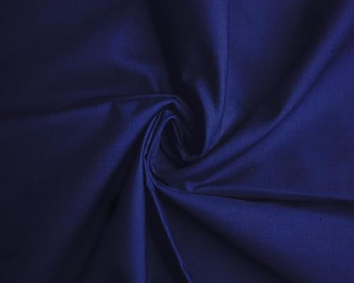 Needleberry Polycotton Fabric - Metre x 112cm - 80% Polyester 20% Cotton - Lightweight Durable Material for Sewing, Crafts & Dressmaking (Navy, 5 Meters)