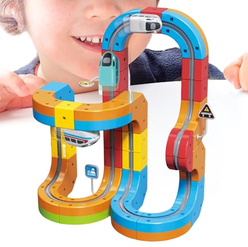 Niesel Set Di Trenini Giocattolo Per Bambini | Gioco Di Apprendimento Magnetico,Set Di Elettrico | Per Bambini Età 3+ Ragazzi Gioco In Casa Festa Di Compleanno Vacanza Aula Scuola