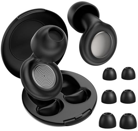 ZEEOYAN Tapones Oídos Ruido Dormir, Silicona Tapones reutilizables ultra suaves con 4 pares de almohadillas de silicona, tapones para dormir para estudiar