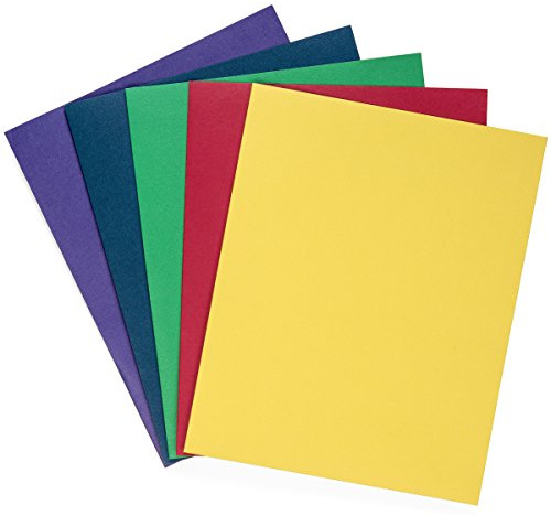 Blue Summit Supplies 100 Pack Paper 2 Pocket Folders Bulk, Two Pocket Folders Bulk, Our Folder with Pockets are Designed for Office and Classroom Use Folder with Pockets, Assorted 5 Colors