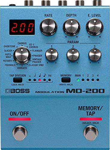 BOSS MD-200 Modulation-Gitarrenpedal, 32 Bit AD/DA-Wandlung, 32 Bit Fließkommaberechnung und 96 kHz Samplingrate