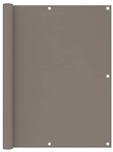 vidaXL Ecran de Balcon Brise-Vue Brise-Vent de Jardin Ecran de Protection Ecran d'Intimité Confidentialité Extérieur Taupe 120x300 cm Tissu Oxford